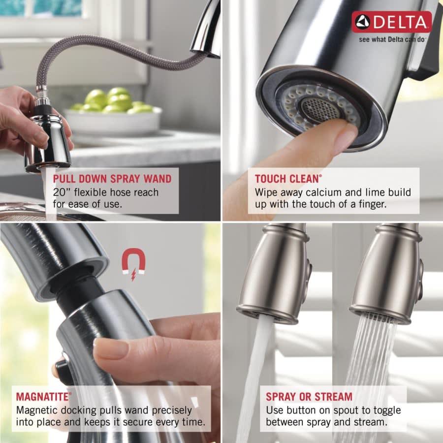 Leland Pull-Down Spray Bar/Prep Faucet with Diamond Seal Technology, Touch Clean, and MagnaTite Docking Technology - rwl4l33focmptgvqekpz@2x.jpg