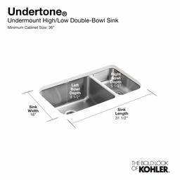 Undertone 32" Double Basin Under-Mount 18-Gauge Stainless Steel Kitchen Sink with SilentShield - rywdq6cfhnjkzf4zgnfm@2x.jpg