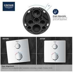 Grohtherm Thermostatic Valve Trim Only with Dual Lever Handles and Volume Control - Less Rough In - s3bhc0qy8bst8afo7crs@2x.jpg