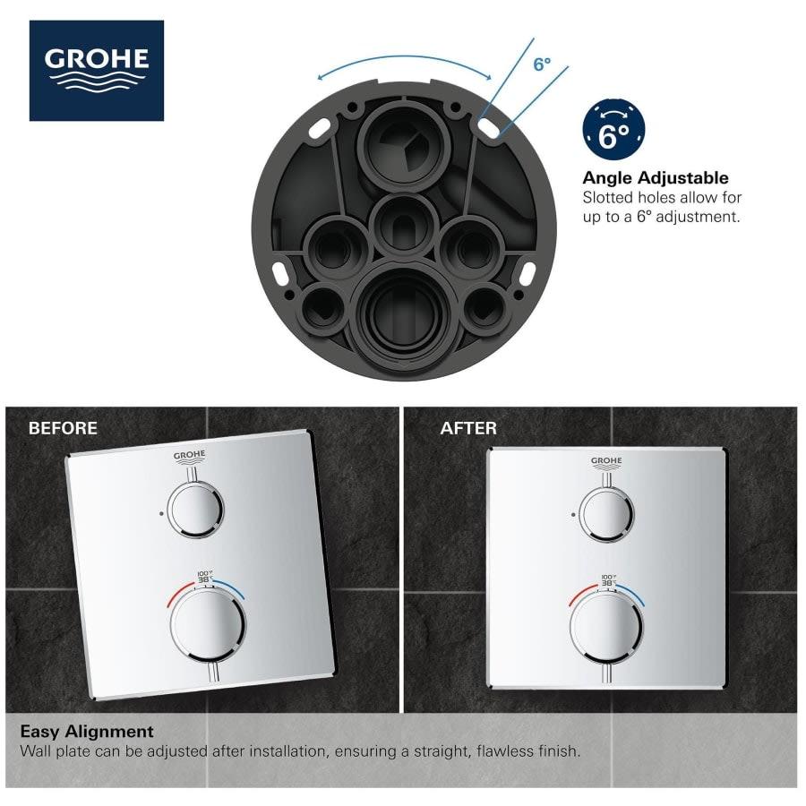 Grohtherm Thermostatic Valve Trim Only with Dual Lever Handles and Volume Control - Less Rough In - s3bhc0qy8bst8afo7crs@2x.jpg