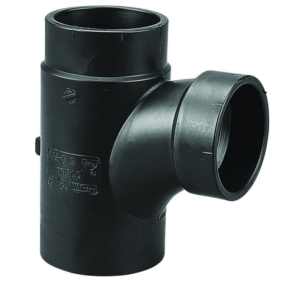 DWV Street Sanitary Tee, 1-1/2 in, Spigot x Hub, ABS - s3i4zrau3gi6hyjq0bco@2x.jpg
