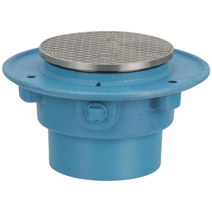 Cleanout With Top, 4 in Outlet, No Hub, 5-3/16 in Cover, Round, Nickel Bronze - s7tlwigfksw1zolo7rqo@2x.jpg