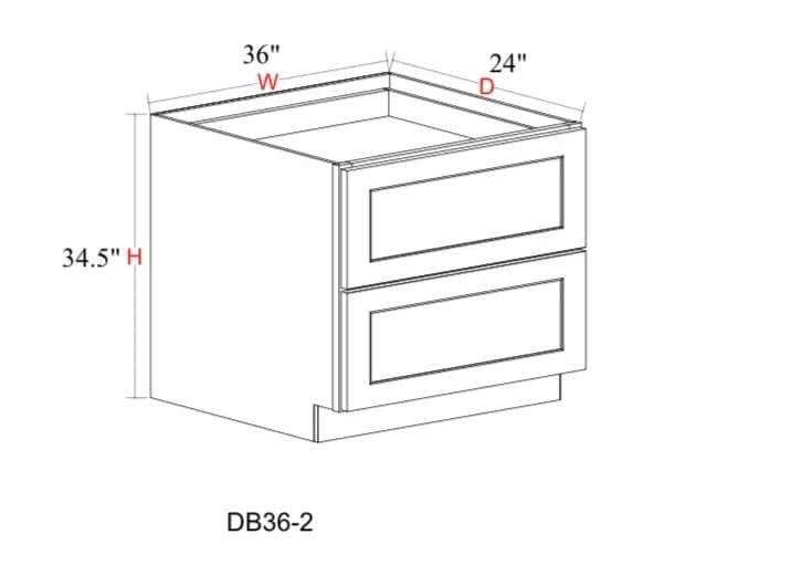 Farm Sink Base Cabinet- 36"W x 34- 1/2"H x 24"D
