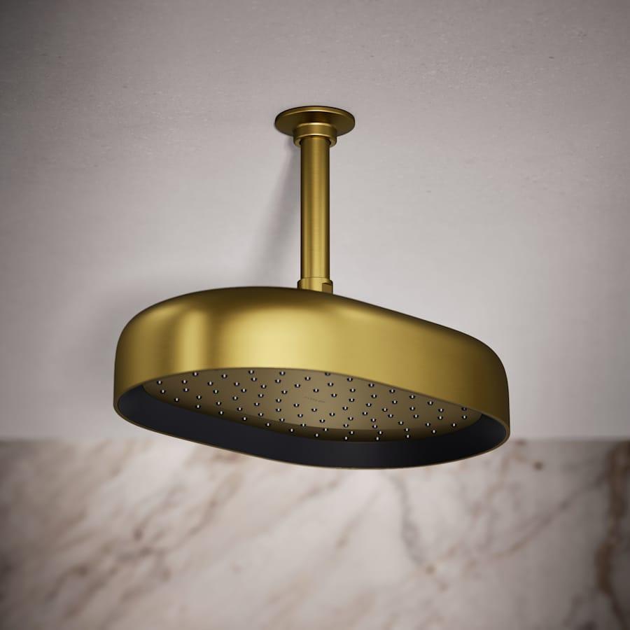 Statement Oblong 12" Single Function 1.75 GPM Rainhead with MasterClean Sprayface and Katalyst Air-Induction Technology