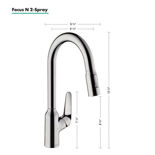 Focus N 1.75 GPM Pull-Down Kitchen Faucet HighArc Spout with Magnetic Docking & Toggle Spray Diverter - Limited Lifetime Warranty - sbunm2ejt4h7tdpvl0uh_x500.jpg