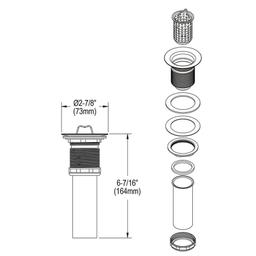 Drain Fitting 2 in, Nickel Plated Brass Body with Deep Stainless Steel Strainer Basket - scirzdajwskpr3wvft5x@2x.jpg
