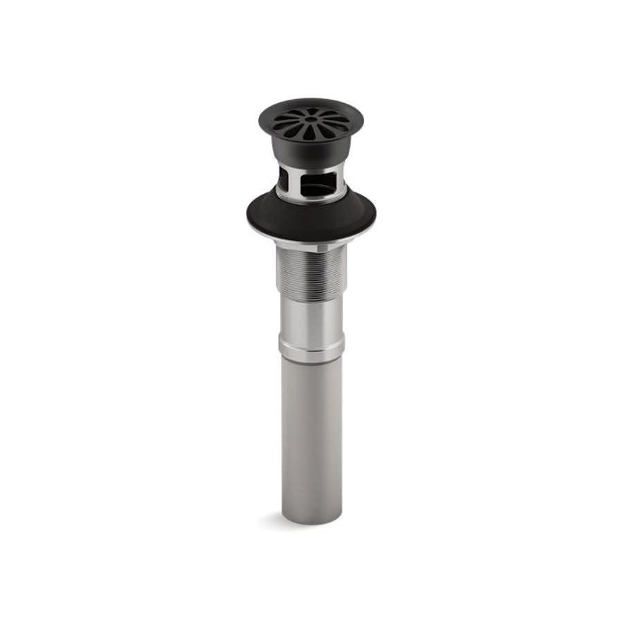Grid Bathroom Sink Drain, 1-1/4 in, 2-1/8 in, Solid Brass Drain, Matte Black - sgjzh5gauhyhkf8nrv2c@2x.jpg