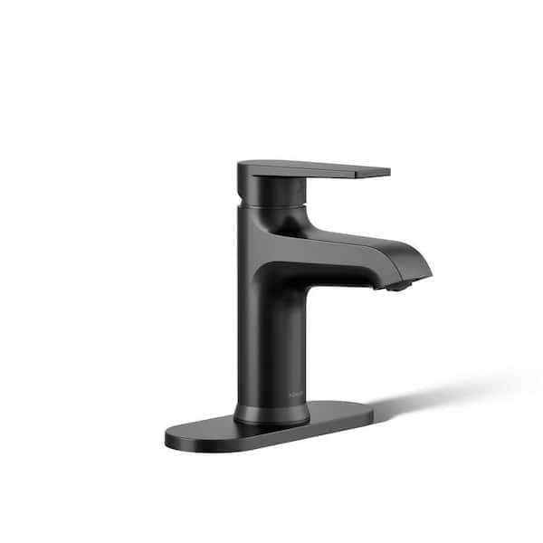 KOHLER Hint Single Hole 1.2 GPM Single-Handle Bathroom Sink Faucet in Matte Black 97061-4-BL - sneyvmzg5yojd6ehc8ok@2x.jpg