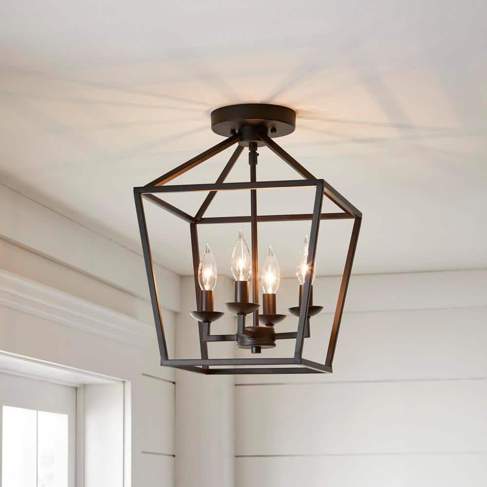 Weyburn 16.5 in. 4-Light Bronze Farmhouse Semi-Flush Mount Ceiling Light Fixture with Caged Metal Shade - spw3wmwlhllxaonneyoh@2x.jpg
