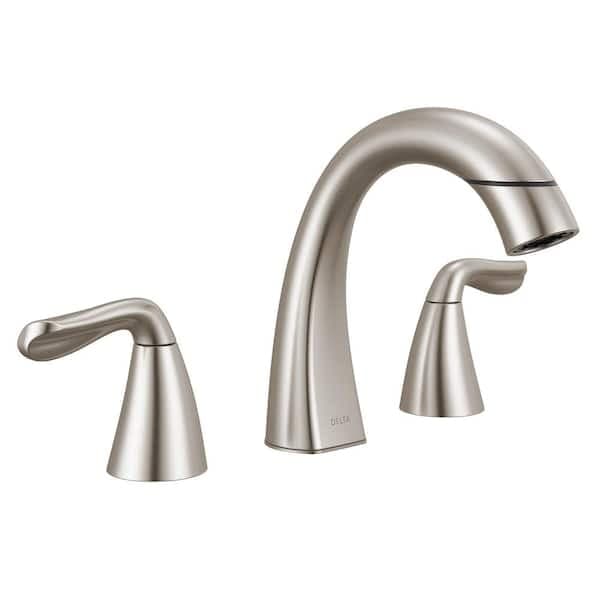 Delta Arvo Pull-Down Spout 8 in. Widespread Double Handle Bathroom Faucet Drain Included in Spotshield Brushed Nickel 35840LF-SPPD - sqjhwv2yjqu8tyz2rluk@2x.jpg