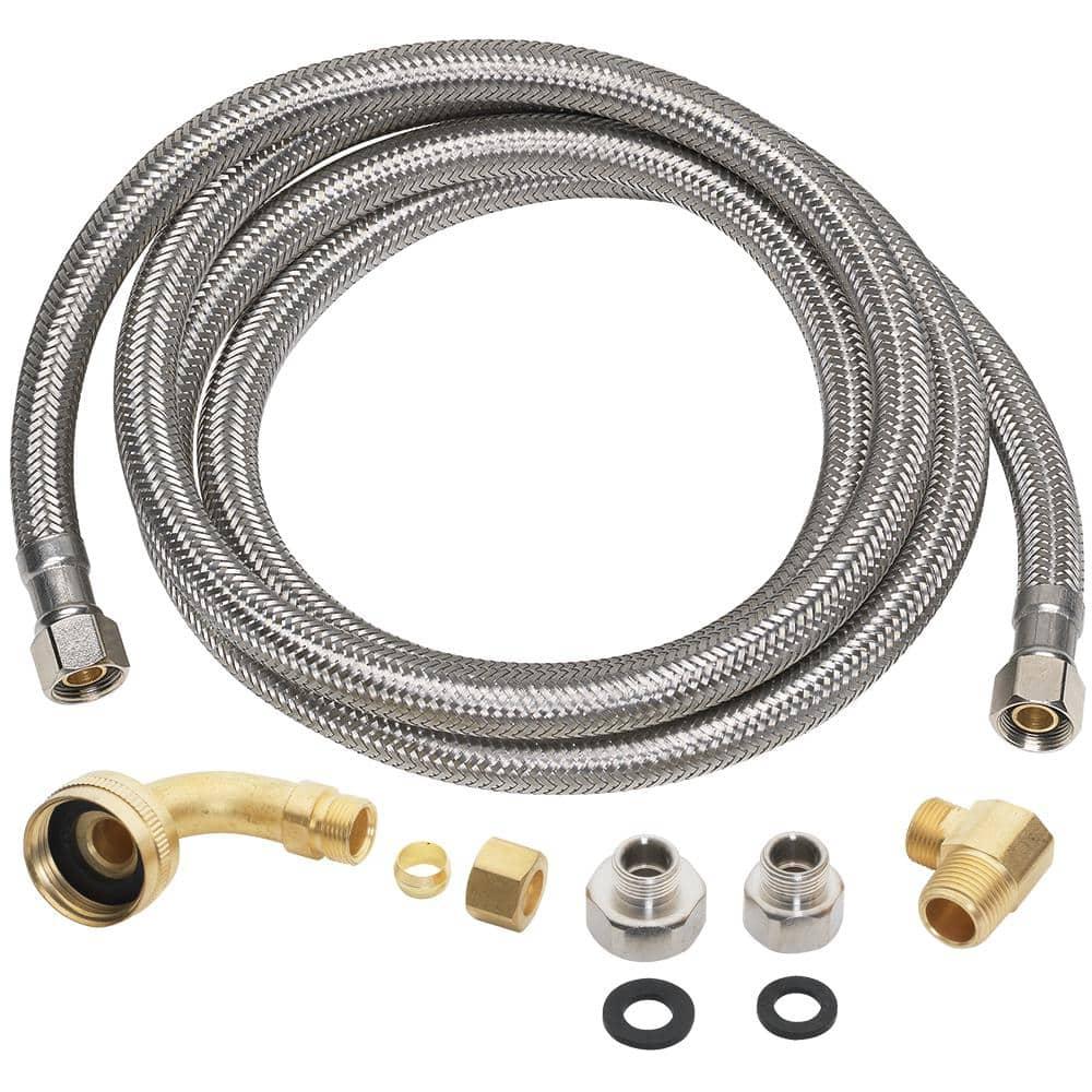 3/8 in. COMP x 3/8 in. COMP x 60 in. Universal Stainless Steel Dishwasher Connector - sr9lb0cnopfa3tudazdn@2x.jpg