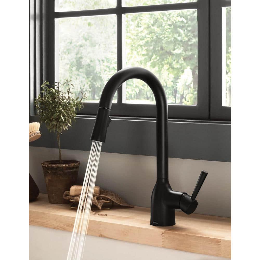 Adler Single-Handle Pull-Down Sprayer Kitchen Faucet with Reflex and Power Clean in Matte Black - ssxfc9cki0muaggtttgf@2x.jpg