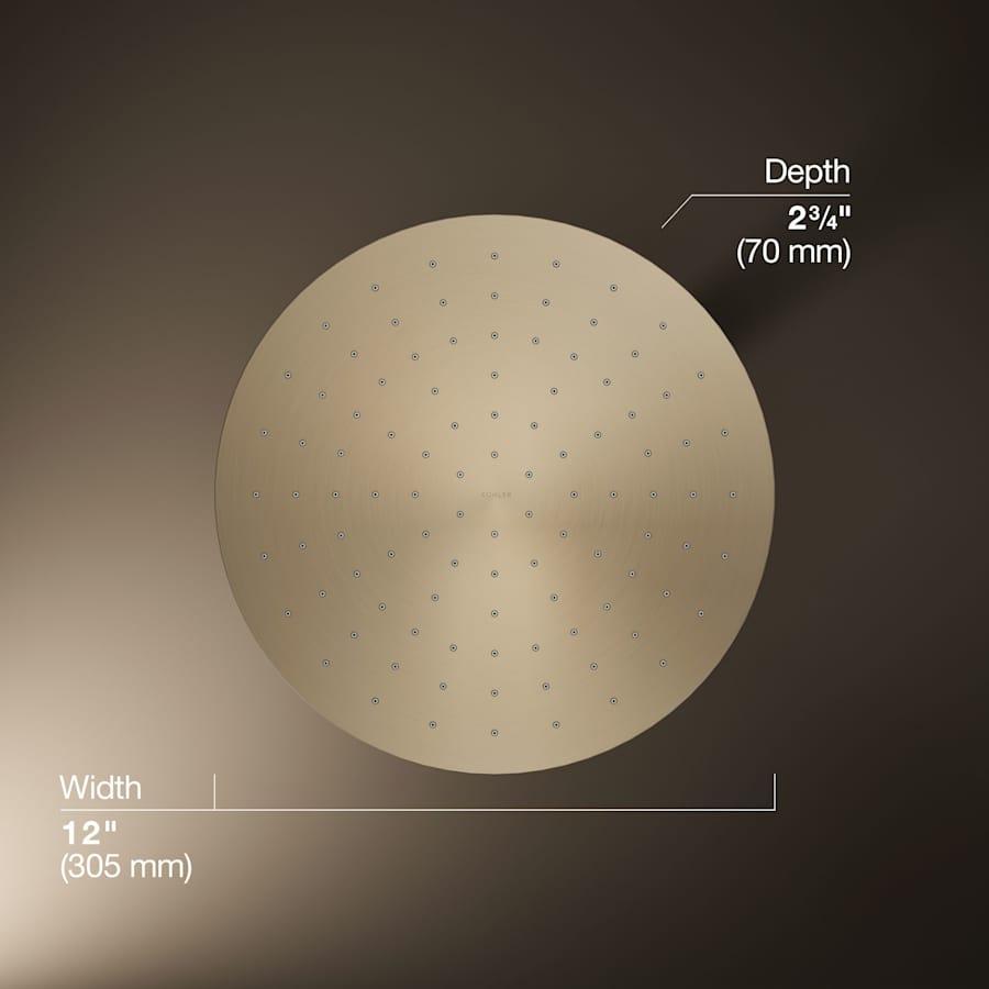 Contemporary Round 12" Single Function 2.5 GPM Rainhead with MasterClean Sprayface and Katalyst Air-Induction Technology - sv1lacouwkppgvvgatzj@2x.jpg