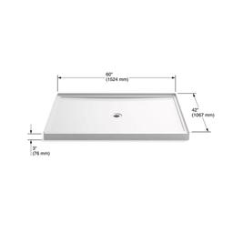 Rely 60" x 42" Shower Base with Single Threshold and 3-1/4" Center Drain - svindkja64dcc898rqno_x500.jpg