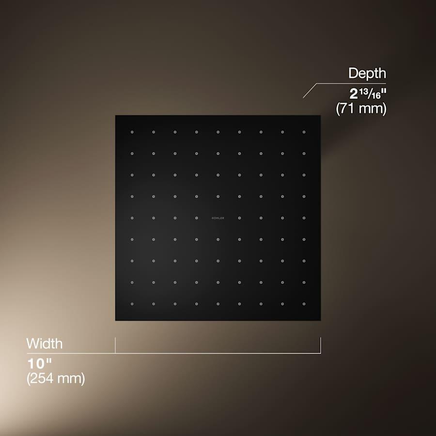 Radiant Contemporary Square 10" Single Function 2.5 GPM Rainhead with MasterClean Sprayface and Katalyst Air-Induction Technology - swagu3gnombaqwbz3dyr@2x.jpg