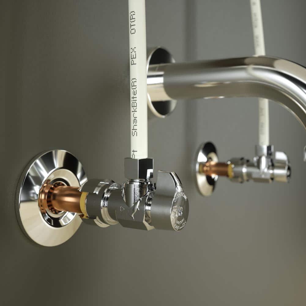 SharkBite 1/2 in. Push-to-Connect x 3/8 in. O.D. Compression Chrome-Plated Brass Quarter-Turn Angle Stop Valve - szk4r3upkzpqox7iz1wo@2x.jpg