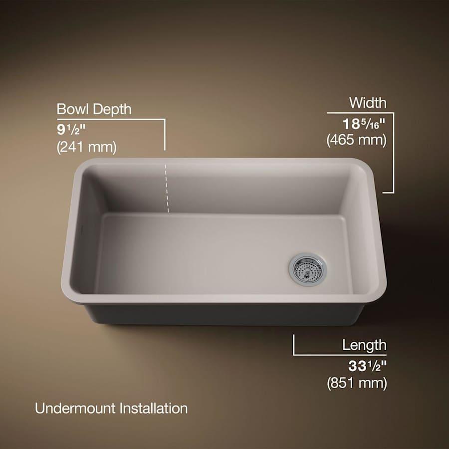 Cairn 33-1/2" Undermount Single Bowl Neoroc Granite Composite Kitchen Sink with Bottom Sink Rack - szvihqkmntlphhiamvrc@2x.jpg