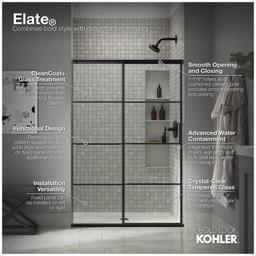 Elate 70-1/2" High x 53-5/8" Wide Sliding Framed Shower Door with Clear Decorative Grid Glass - t3jlkgzgzydzhfgtjmby@2x.jpg