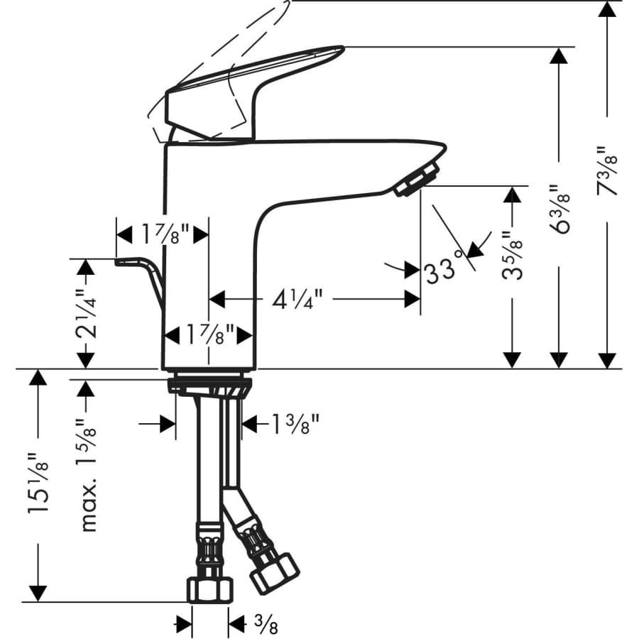 Logis 1.2 GPM Single Hole Bathroom Faucet with EcoRight and ComfortZone Technologies - Drain Assembly Included - t40xrabtchv5gnklanse@2x.jpg