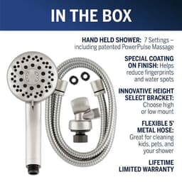 Waterpik 7-Spray Wall Mount Handheld Shower Head 1.8 GPM in Brushed Nickel XDL-769ME - t8fuwtffivp9t36bhljm@2x.jpg