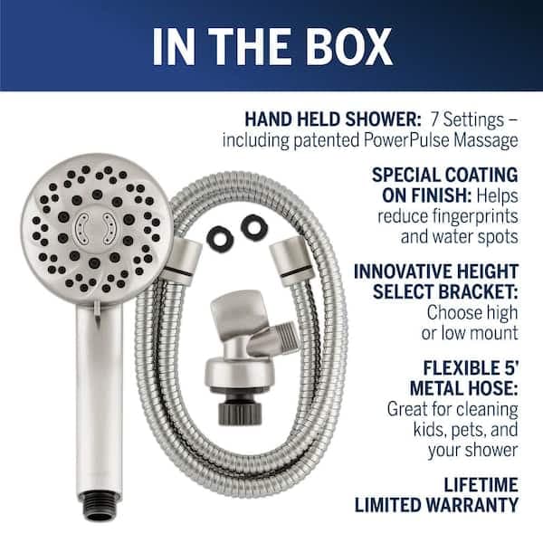 Waterpik 7-Spray Wall Mount Handheld Shower Head 1.8 GPM in Brushed Nickel XDL-769ME - t8fuwtffivp9t36bhljm@2x.jpg