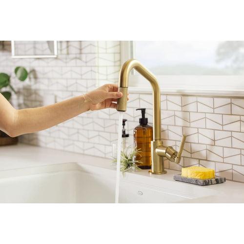 Litze Single Handle Angled Spout Pull Down Kitchen Faucet with Knurled Handle - Limited Lifetime Warranty - tahaulyhxi7qie1utvlt_x500.jpg