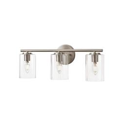 Champlain 22.375 in. 3-Light Brushed Nickel Modern Bathroom Vanity Light with Clear Glass Shades - tavctqdwucaditunytnv@2x.jpg