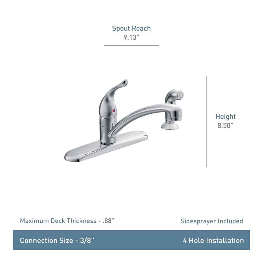 Chateau Single Handle Kitchen Faucet with Side Spray - tbndu3ucfao6h1yobdly@2x.jpg