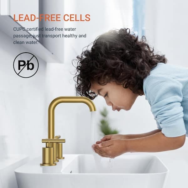 androme 8 in. Widespread 2-Handle Bathroom Sink Faucet with 360° Swivel Spout, Pop Up Drain in Gold H0301G - tc1p9mbbxsd03vgygg8p@2x.jpg