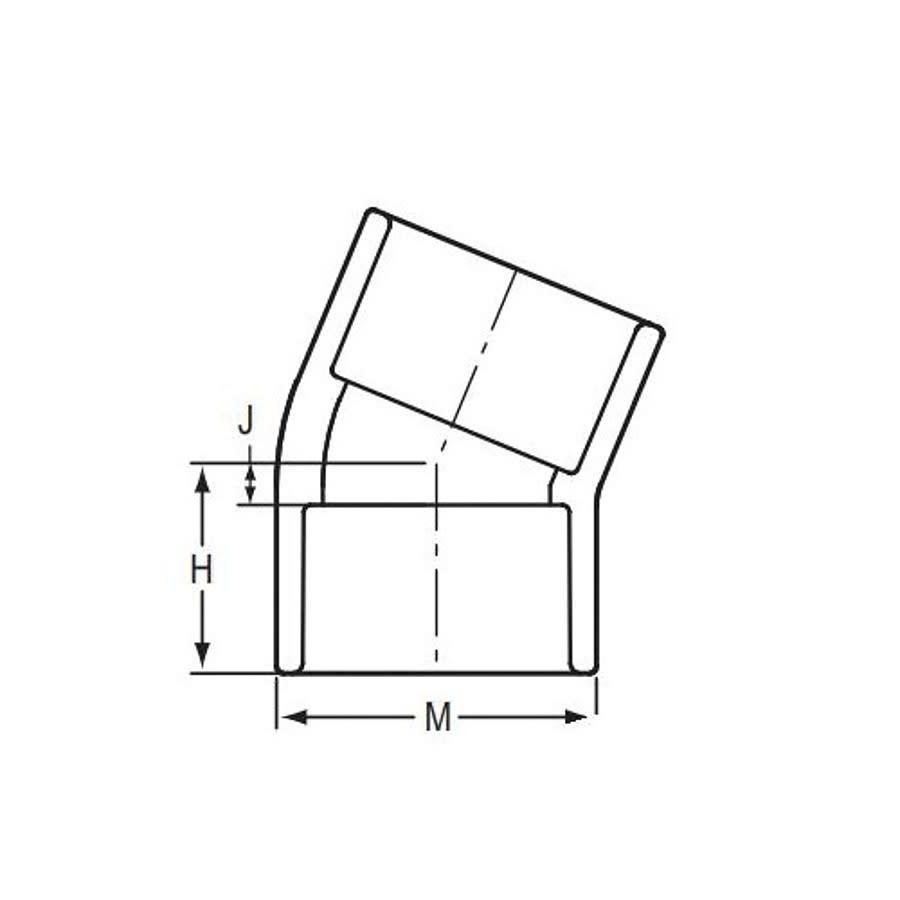 22.5 deg Elbow, 3/4 in, Socket, SCH 40/STD, PVC - tckicpiqt30q6u3powtf@2x.jpg