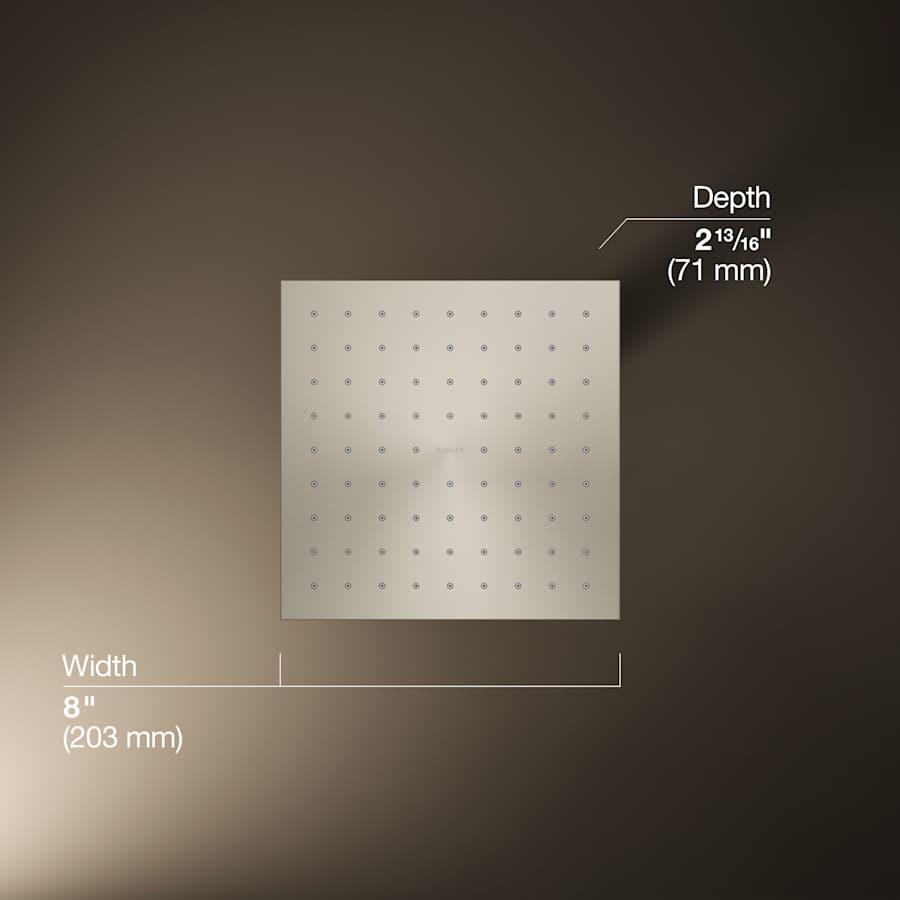 Contemporary Square 8" Single Function 2.5 GPM Rainhead with MasterClean Sprayface and Katalyst Air-Induction Technology - tdqjjkjh3kmzusdi6pg3@2x.jpg