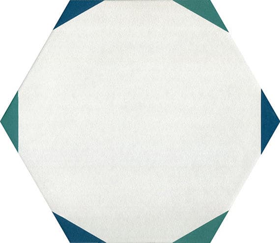 Bee Hive Medley Blue Hexagon 8 1/2X10 Matte