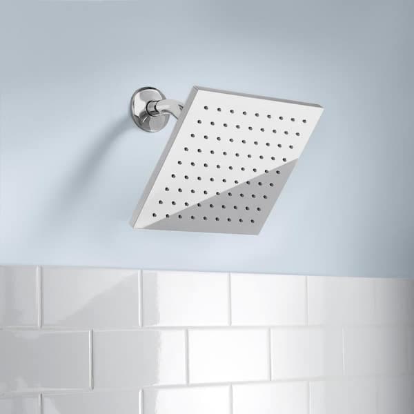 Glacier Bay Modern 1-Spray Pattern 8 in. Single Wall Mount Fixed Rain Shower Head in Chrome HD56081-X401 - tgwhwvxozgbwnzlspd5v@2x.jpg
