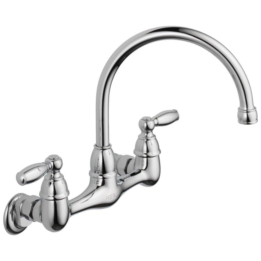 Kitchen Faucet, Wall Mount, ADA, 2 Lever Handle, 2-Hole, Polished Chrome - tljnk23mslgzxeuxvfel@2x.jpg