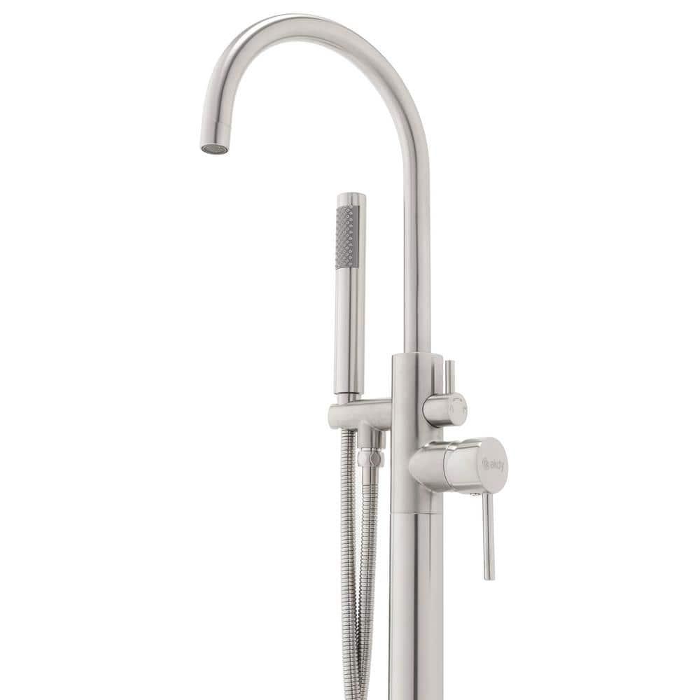 1-Handle Freestanding Floor Mount Tub Faucet Bathtub Filler with Hand Shower in Brush Nickel - tnice4qgzinwdiwsmoiw@2x.jpg