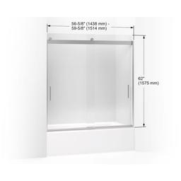 Levity 62" High x 59-5/8" Wide Bypass Frameless Tub Door with Clear Glass - to2hnsy8lsc9llkzjitv@2x.jpg