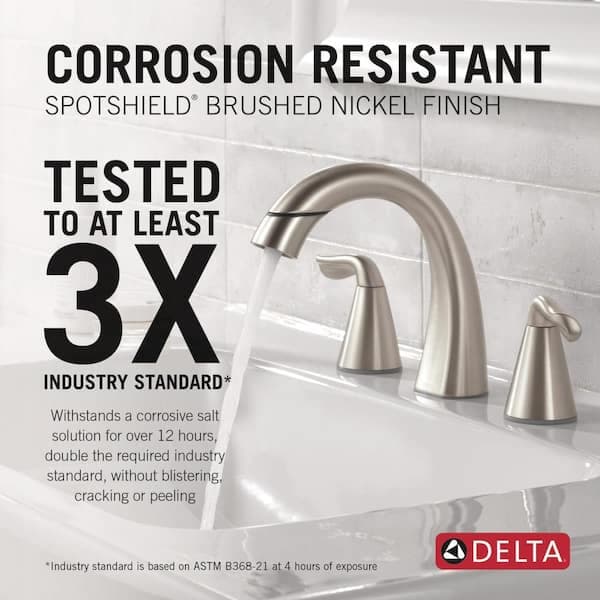 Delta Arvo Pull-Down Spout 8 in. Widespread Double Handle Bathroom Faucet Drain Included in Spotshield Brushed Nickel 35840LF-SPPD - tod1c8edlgqbj2slaxbn@2x.jpg