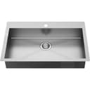Edgewater 33" Drop In or Undermount Single Basin Stainless Steel Kitchen Sink with Basket Strainer, Basin Rack, and Sound Dampening Technology - toodnmtzmhtacvrrzhdq@2x.jpg