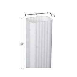 2 in. x 3 in. x 10 ft. White Vinyl Downspout - tpr7q3zeat2xdywylvqe@2x.jpg