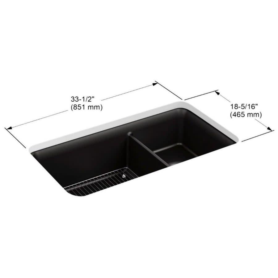 Cairn Slim Divide 33-1/2" Undermount Double Bowl Neoroc Granite Composite Kitchen Sink with Large Bowl Sink Rack - ttfuk5t0rlmc4a8hrrwd@2x.jpg