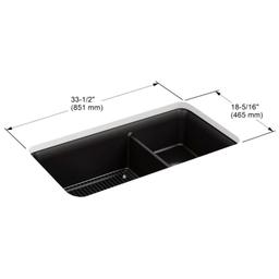 Cairn Slim Divide 33-1/2" Undermount Double Bowl Neoroc Granite Composite Kitchen Sink with Large Bowl Sink Rack - ttfuk5t0rlmc4a8hrrwd@2x.jpg