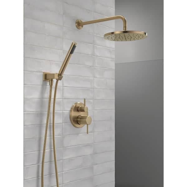 Delta Modern Gold 1-Spray Raincan Wall Mount Fixed and Handheld Shower Head 1.75 GPM in Champagne Bronze 342702-CZ - tum02t7fclzngmx2iz7i@2x.jpg