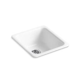 Iron/Tones® Single Bowl Kitchen Sink, Top/Under Mount, 17 x 18-3/4 in, 7-1/2 in Bowl Depth, Cast Iron, White - tursueny7iapktpwse7b@2x.jpg