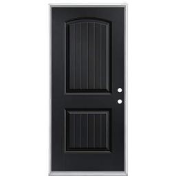 36 in. x 80 in. Cheyenne 2-Panel Left Hand Inswing Painted Smooth Fiberglass Prehung Front Exterior Door No Brickmold - tv9ohxaddhyc46dhg9m6@2x.jpg