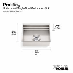 Prolific 23" Undermount Single Basin Stainless Steel Kitchen Sink with Basin Rack, Colander, and Cutting Board - twmyah9unje6xv2isgvc@2x.jpg