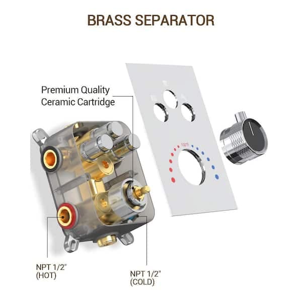 YAWWALK Thermostatic 7-Spray 12 in. and 6 in. Wall Mount Shower System with Hand Shower 2.5 GPM in Chrome(Valve Included) CR1-S003A-12CI-1 - tx0tbg1xvkdhhoftptzo@2x.jpg