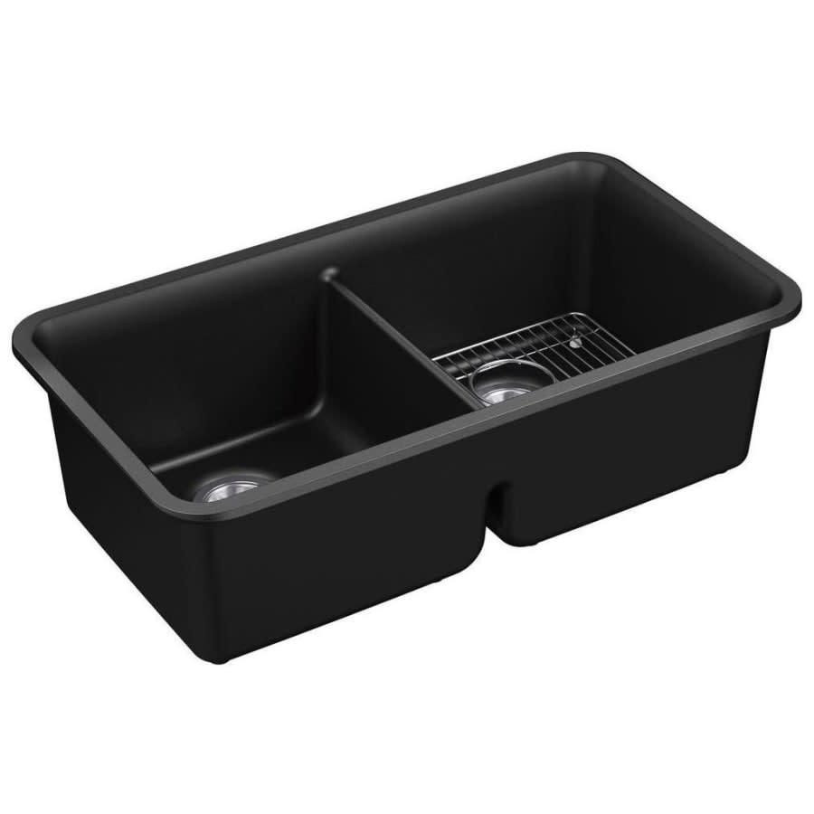 Cairn 33-1/2" Undermount Double Equal Bowl Neoroc Granite Composite Kitchen Sink with Right Sink Rack Included - txcuazuwtt9rivrc6z0t@2x.jpg