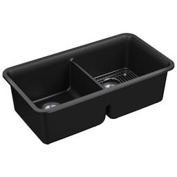 Cairn 33-1/2" Undermount Double Equal Bowl Neoroc Granite Composite Kitchen Sink with Right Sink Rack Included - txcuazuwtt9rivrc6z0t@2x.jpg