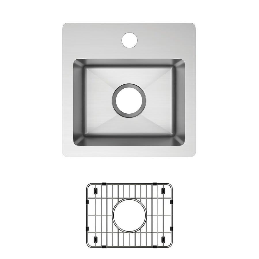 Crosstown® Single Bowl Kitchen Sink, Top/Under Mount, 15 x 15 in, 9 in Bowl Depth, 1-Hole, 18 ga Polished Satin Steel, Stainless - u2ou7dftx2wfuz8im1xi@2x.jpg