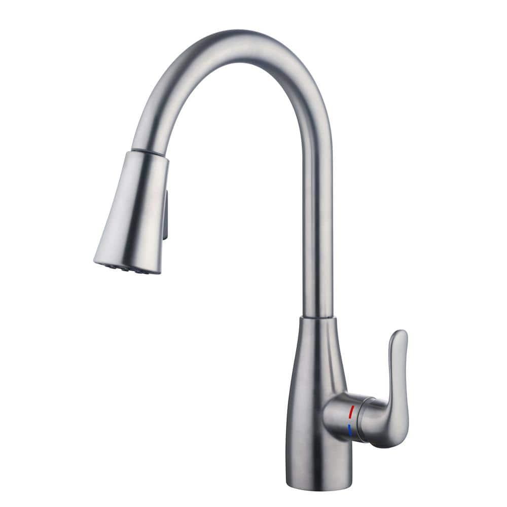 McKenna Single-Handle Pull Down Sprayer Kitchen Faucet in Stainless Steel with TurboSpray and FastMount - u5slevrfazax5nxchwgk@2x.jpg